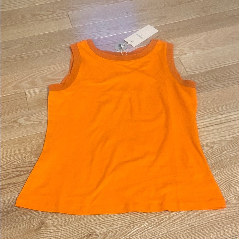 Vibrant Orange Sleeveless Top by Cream sz M NWT